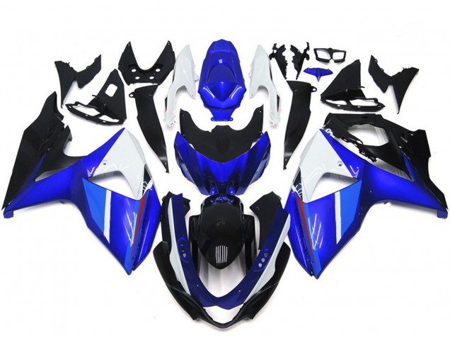 Carénages Moto Suzuki GSXR 1000 2009-2016 - Blanc Bleu Noir