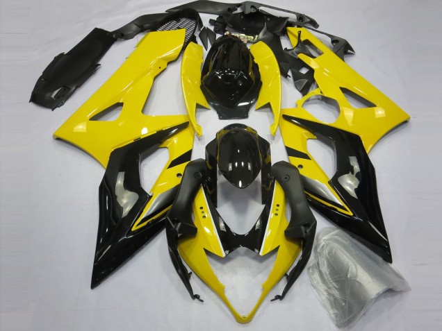 Carénages Moto Suzuki GSXR 1000 2005-2006 - Jaune Noir Brillant