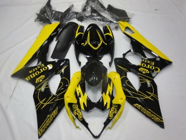 Carénages Moto Suzuki GSXR 1000 2005-2006 - Jaune Noir Corona Alstare
