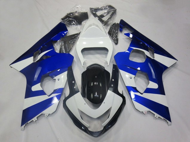 Carénages Moto Suzuki GSXR 600 / GSXR 750 2004-2005 - Blanc Bleu Noir OEM Style