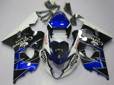 Carénages Moto Suzuki GSXR 600 / GSXR 750 2004-2005 - Blanc Bleu Noir Corona Motul