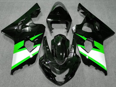 Carénages Moto Suzuki GSXR 600 / GSXR 750 2004-2005 - Noir Brillant Vert Blanc