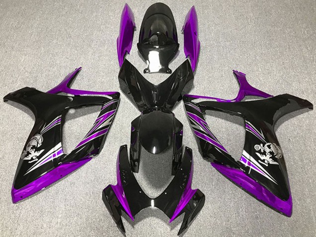Carénage Moto Suzuki GSXR 600 / GSXR 750 2006-2007 - Violet Noir Brillant
