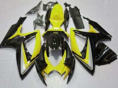 Carénages Moto Suzuki GSXR 600 / GSXR 750 2006-2007 - Jaune Noir Brillant