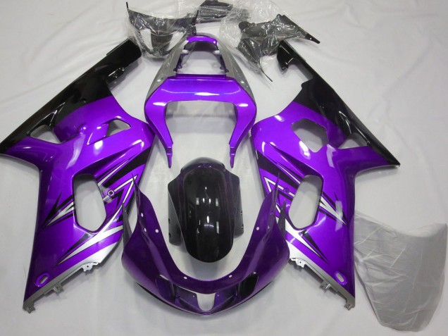 Carénages Moto Suzuki GSXR 600 / GSXR 750 2001-2003 - Violet Argent Noir Brillant