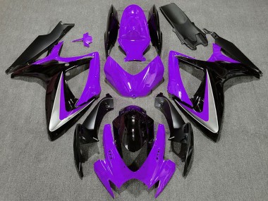 Carénages Moto Suzuki GSXR 600 / GSXR 750 2006-2007 - Violet Argent Noir Brillant OEM Style