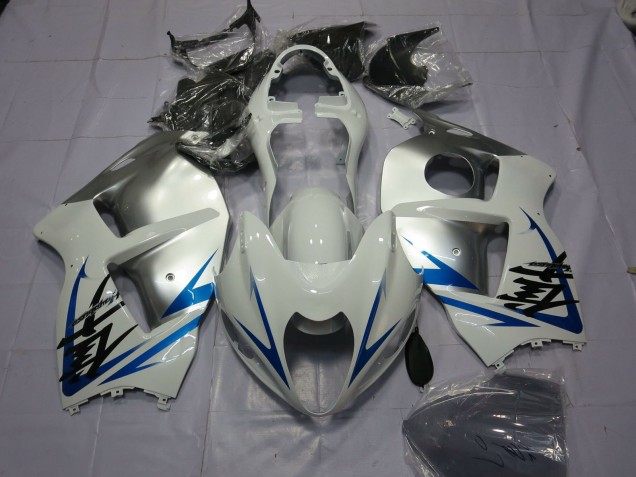 Carénages Moto Suzuki GSXR 1300 1996-2007 - Blanc Argent Bleu