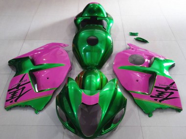 Carénages Moto Suzuki GSXR 1300 1996-2007 - Vert Brillant Rose