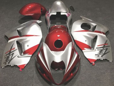 Carénages Moto Suzuki GSXR 1300 1996-2007 - Rouge Brillant Argent
