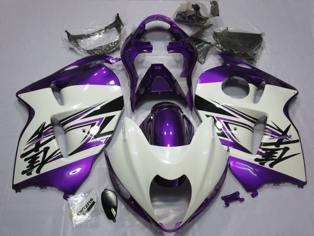 Carénages Moto Suzuki GSXR 1300 1996-2007 - Blanc Brillant Violet