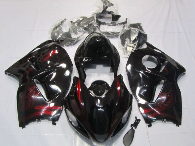 Carénages Moto Suzuki GSXR 1300 1996-2007 - Rouge Noir Brillant