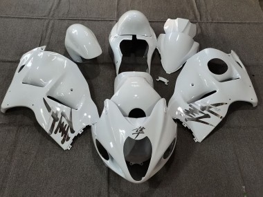 Carénages Moto Suzuki GSXR 1300 1996-2007 - Blanc OEM Style Argent Décalque