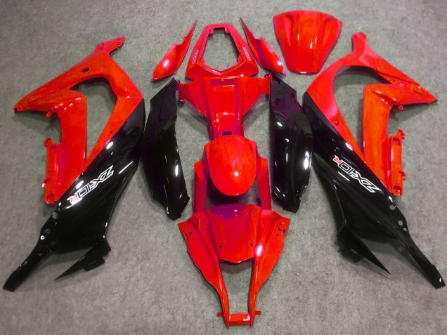 Carénages Moto ABS Kawasaki ZX10R 2016-2020 - Rouge Noir Brillant
