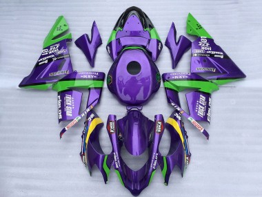 Carénages Moto Kawasaki ZX10R 2004-2005 - Vert Violet Trick Star
