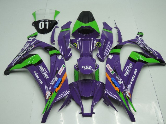 Carénages Moto Kawasaki ZX10R 2011-2015 - Violet Noir Vert Orange Blanc Trick Star EVA Courses OEM Style