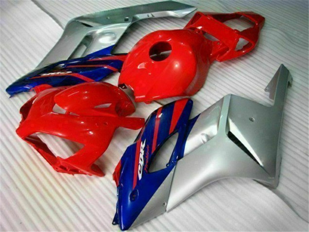 Carénages Moto Honda CBR1000RR 2004-2005 - Argent Rouge Bleu Noir Bande