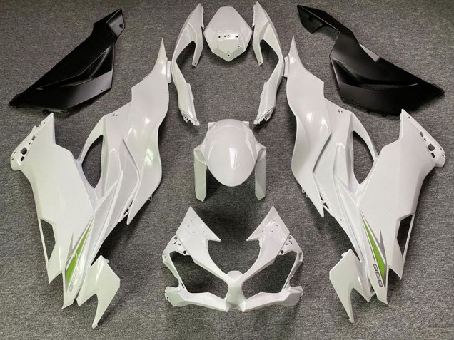Carénages Moto Kawasaki ZX6R 2019-2022 - Blanc Vert Perle