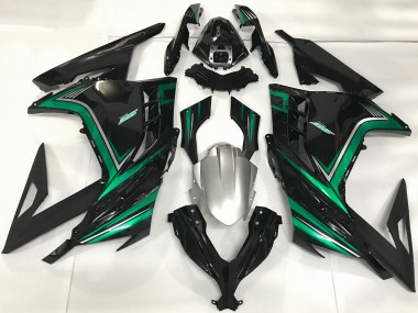 Carénages Moto Kawasaki Ninja 300 2013-2024 - Noir Brillant Emerald Vert