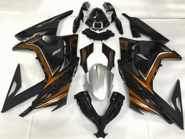 Carénages Moto Kawasaki Ninja 300 2013-2024 - Noir Brillant Orange