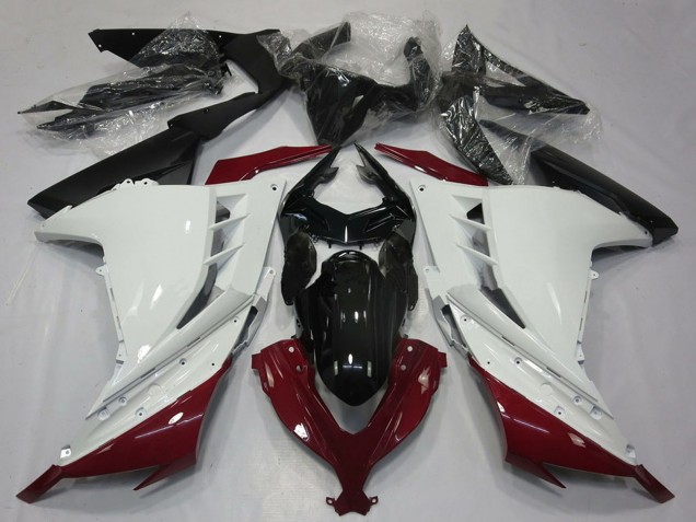 Carénages Moto Kawasaki Ninja 300 2013-2024 - Blanc Rouge Marron Noir