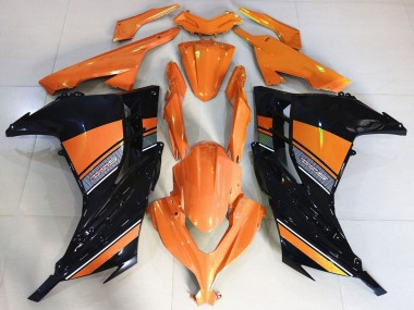 Carénages Moto Kawasaki Ninja 300 2013-2024 - Orange Noir