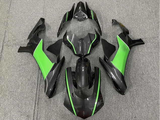 Carénages Moto Yamaha R1 2015-2019 - Fibre de Carbone Vert