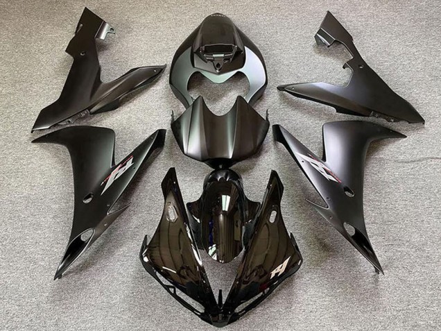 Carénages Moto Yamaha R1 2004-2006 - Noir Brillant Noir Mat
