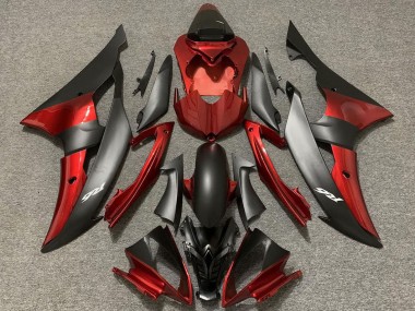 Carénages Moto Yamaha R6 2008-2016 - Rouge Noir Mat