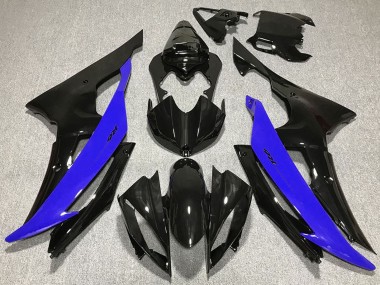 Carénages Moto Yamaha R6 2008-2016 - Bleu Noir Brillant