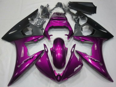 Carénages Moto Yamaha R6 2005 - Rose Foncé Noir Mat