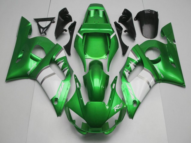 Carénages Moto Yamaha R6 1998-2002 - Vert Blanc