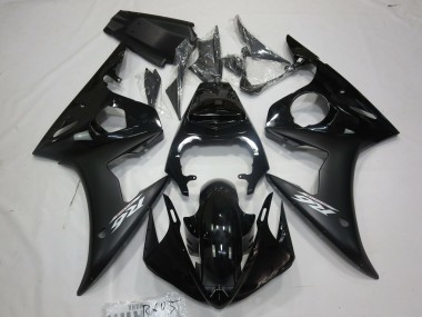 Carénages Moto Yamaha R6 2005 - Noir Brillant Noir Mat Blanc