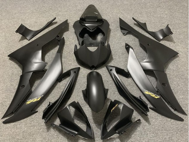 Carénages Moto Yamaha R6 2008-2016 - Gris Mat Noir Or Décalque