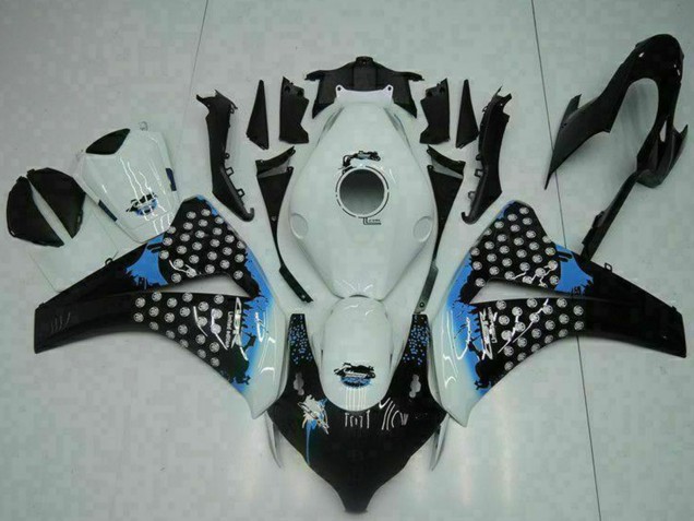 Carénage Moto Honda CBR1000RR 2008-2011 - Blanc Bleu Noir Brillant