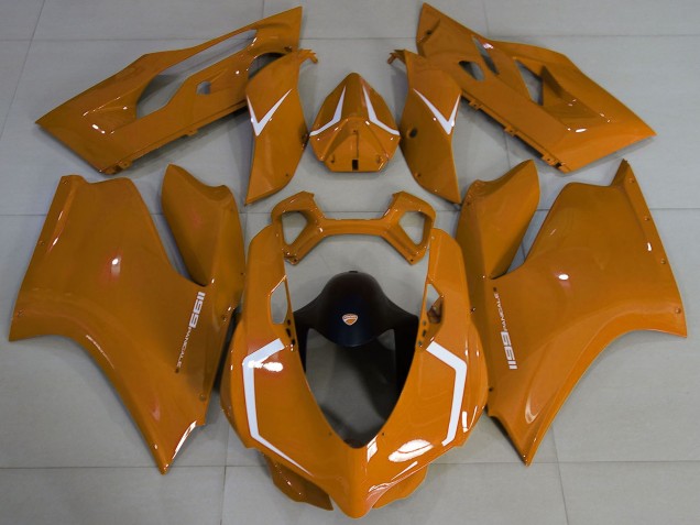 Carénages Moto Ducati 1199 2011-2014 - Brun Blanc