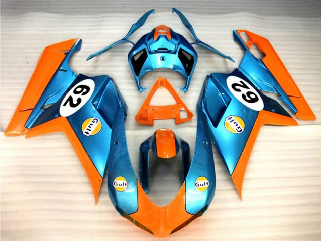Carénages Moto Ducati 848 1098 1198 2007-2014 - Orange Bleu Gulf 62