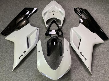 Carénages Moto Ducati 848 2007-2014 - Blanc Perle Noir Brillant