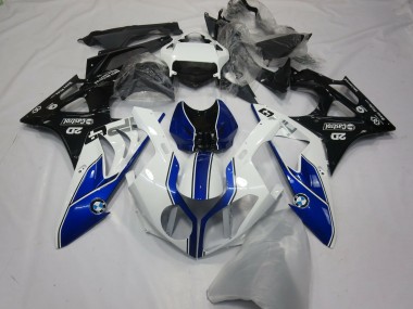 Carénages Moto BMW S1000RR 2015-2016 - Blanc Bleu Noir Brillant