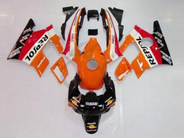 Carénages Moto Honda CBR600 F2 1991-1994 - Orange Blanc Rouge Noir Brillant Repsol