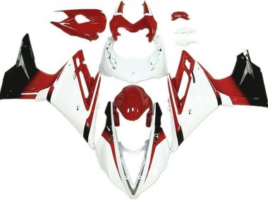 Carénages Moto Triumph Daytona 675 2013-2016 - Blanc Rouge Noir Brillant