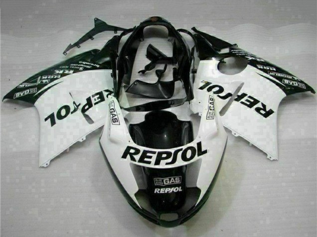 Carénages Moto Honda CBR1100XX Blackbird 1996-2007 - Blanc Noir Brillant Repsol