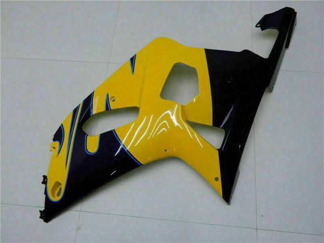 Carénages Moto Suzuki GSXR 600/750 2001-2003 - Jaune Bleu Foncé Noir Brillant