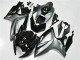 Carénages Moto Suzuki GSXR 600/750 2006-2007 - Argent Noir Brillant