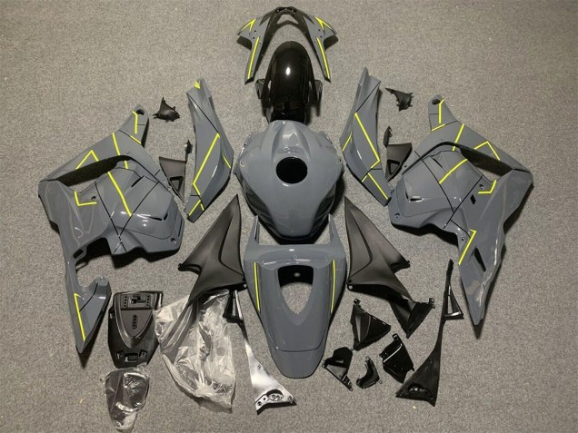 Carénages Moto Honda CBR600RR 2009-2012 - Gris Nardo Foncé Jaune