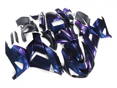 Carénages Moto Kawasaki ZX14R ZZR1400 2006-2011 - Caméléon Bleu Violet
