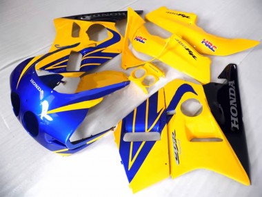 Carénages Moto Honda CBR400RR NC23 1987-1989 - Jaune Bleu Noir Brillant