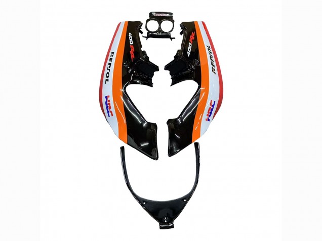 Carénages Moto Honda CBR400RR NC23 1987-1989 - Orange Blanc Rouge Noir Brillant Repsol HRC