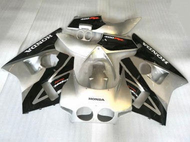 Carénages Moto Honda CBR400RR NC23 1987-1989 - Argent Noir