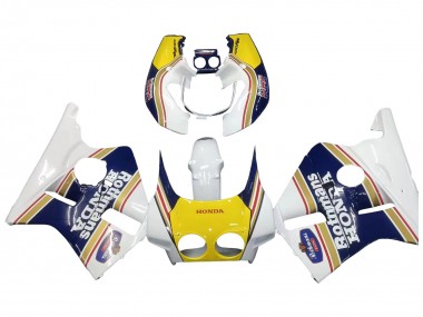 Carénages Moto Honda CBR400RR NC23 1987-1989 - Blanc Jaune Bleu Rothmans