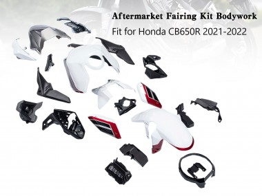 Carénages Moto Honda CB650R 2019-2022 - Blanc Noir Rouge
